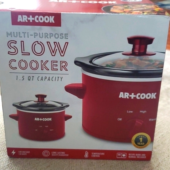 AR-COOK SLOW COOKER 1.5QT NEW IN SEALED BOX - Picture 2 of 7